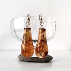 Kauri Gum Large Drops Earrings-jewellery-The Vault