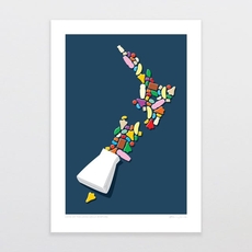Land of the Long Lolly Mixture A4 Print-artists-and-brands-The Vault
