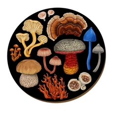 NZ Fungi Bolete Placemat Single-artists-and-brands-The Vault