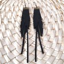 Double Feathers on Crimp Earrings Medium