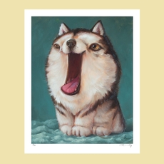 Caspian the Pocket Husky Print -artists-and-brands-The Vault