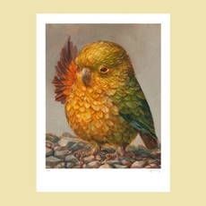 Cheeky Waving Kea Limited Edition Print-artists-and-brands-The Vault