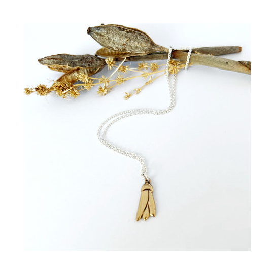 Petite Kowhai Necklace Bronze