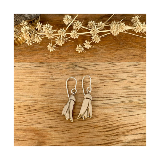Bronze Kowhai Flower Earrings