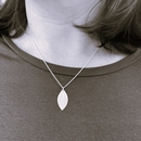 Petite Leaf Necklace Silver