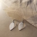 Petite Leaf Earrings Silver