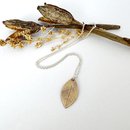 Petite Leaf Necklace Bronze