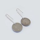 Sixpence Earrings with Tiny Bees