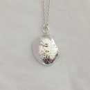 Medium Molten Pebble Necklace Silver