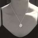 Medium Molten Pebble Necklace Silver