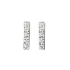 Bar Stud Earrings Siver-jewellery-The Vault