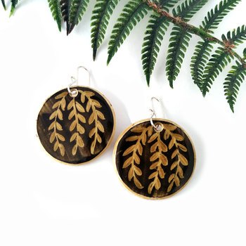 Porcelain Earrings Large Disc