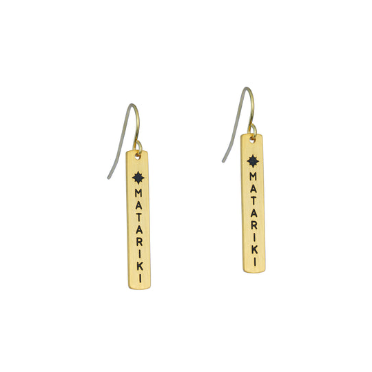 Matariki Earrings Gold Plate