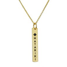 Matariki Necklace Gold Plate-jewellery-The Vault