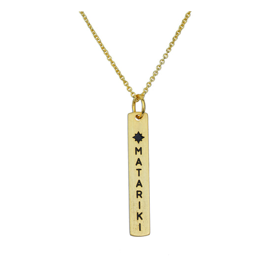 Matariki Necklace Gold Plate