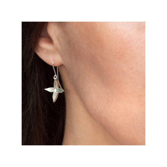Jasmine Hook Earrings Silver