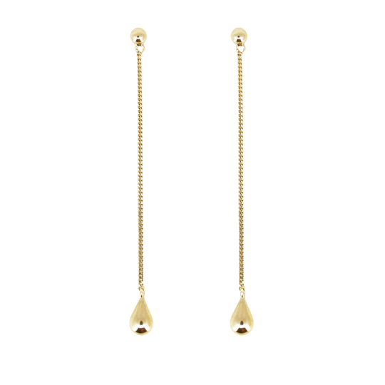 Droplet Drop Earrings Gold Plate