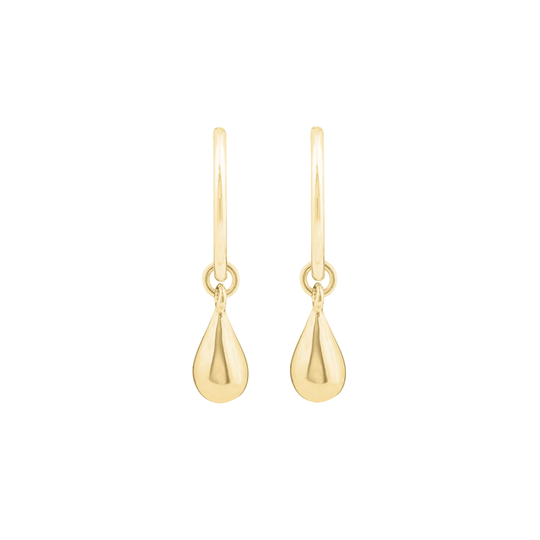 Droplet Sleepers Earrings Gold Plate