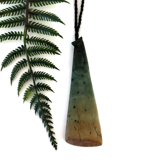 Marsden Pounamu Pendant Simple Toki Carved Detail