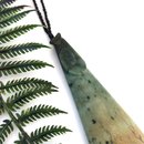 Marsden Pounamu Pendant Simple Toki Carved Detail