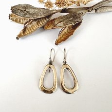 Petite Open Drop Earrings Bronze-jewellery-The Vault