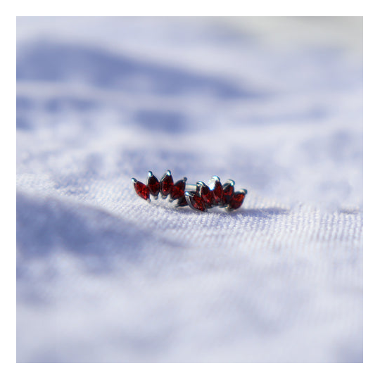 Pohutukawa Gem Studs Silver