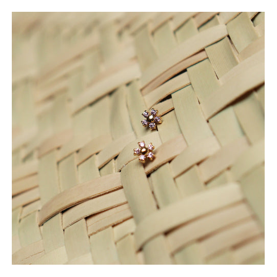 Manuka Gem Studs Gold Plate