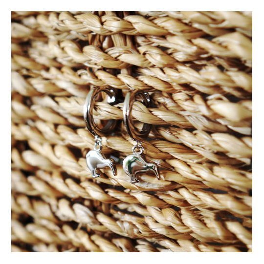 Kiwi Huggies Earrings Silver
