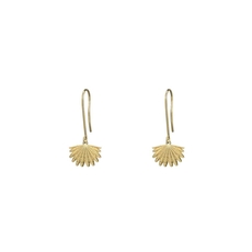 Mini Fan Tail Hook Earrings Gold Plate-jewellery-The Vault