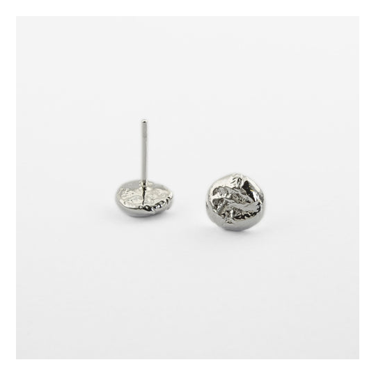 Molten Nugget Studs Silver