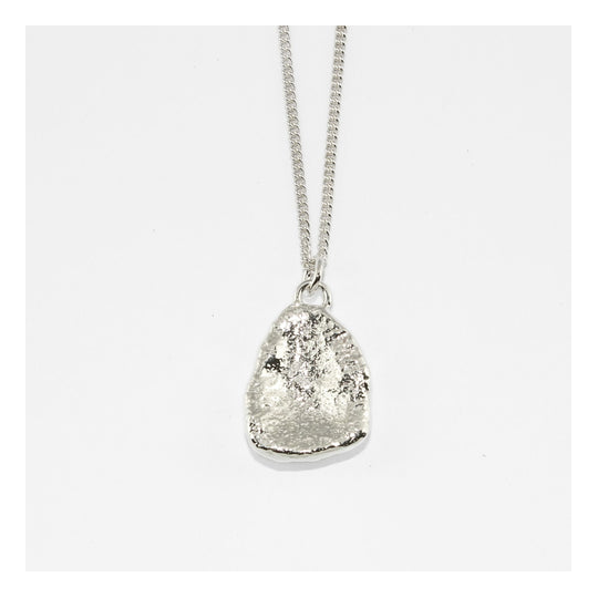 Molten Nugget Pendant Silver