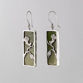 Ombre Pounamu Calypso Earrings-jewellery-The Vault