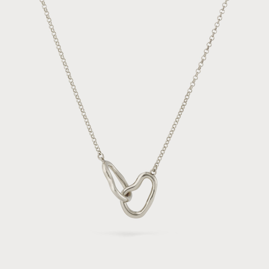 Small Connected Necklace Silver