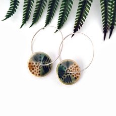 Porcelain Earrings Small Disc -jewellery-The Vault