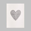 Aroha Wood Cut Print Silver