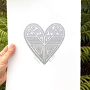 Aroha Wood Cut Print Silver
