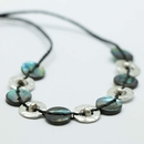 11 Piece Paua+Silver Amionga Necklace