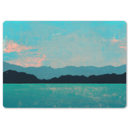 Coastal Walk4 Unique Float Mounted Monotype Painting Small