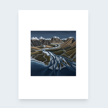 Matted Print Head of Lake Ohau