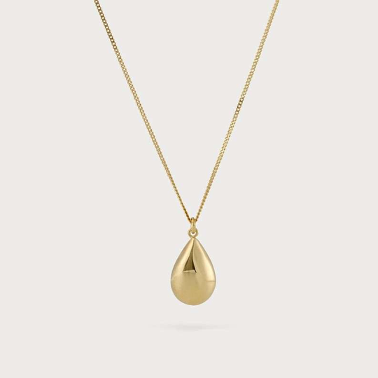 Rain Necklace Gold Plate