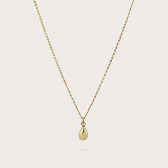 Mini Rain Necklace Gold Plate
