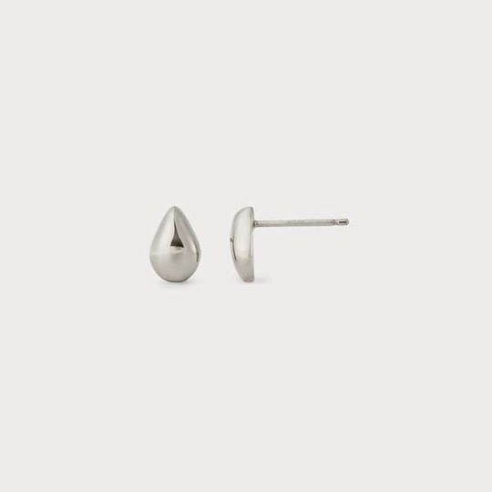 Mini Rain Stud Earrings Silver