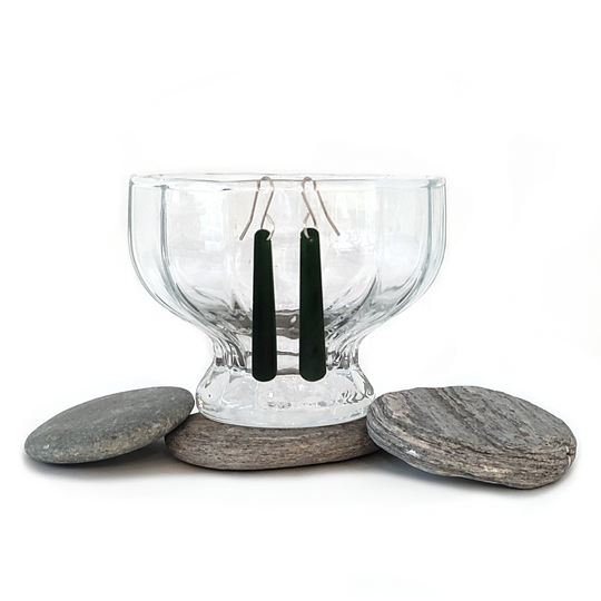 Pounamu Earrings Silver Hooks