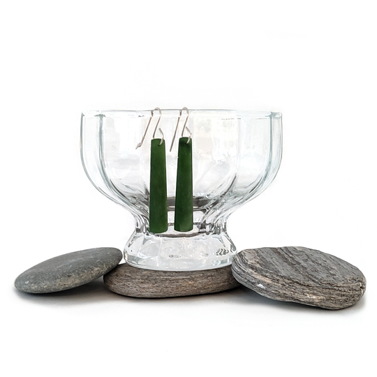 Pounamu Earrings Silver Hooks