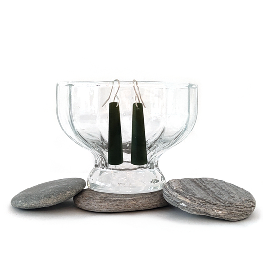 Pounamu Earrings Silver Hooks 