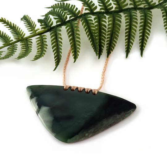 Pounamu Pendant Stitched Triangle