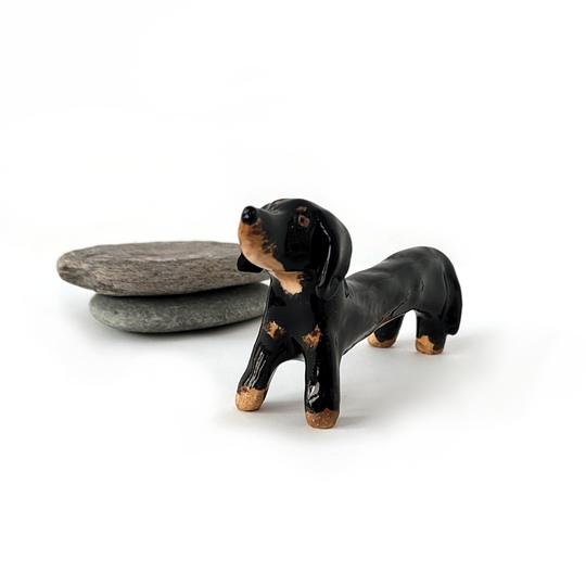 Ceramic Figurine Dog Black