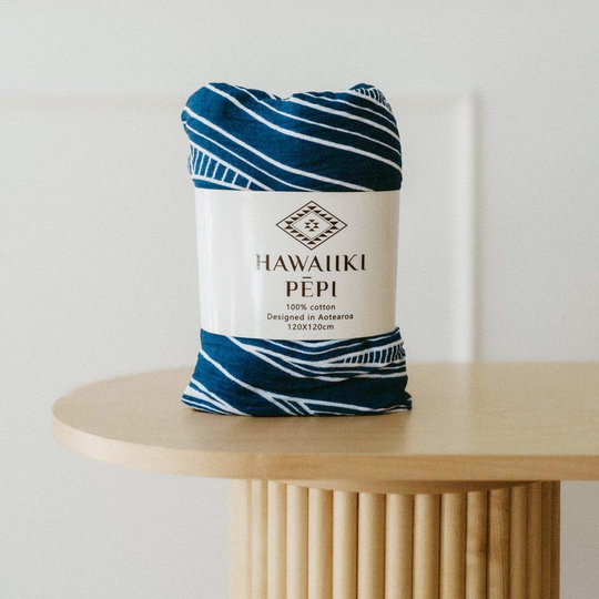 Te Ao Marama Pepi Wrap Navy Blue