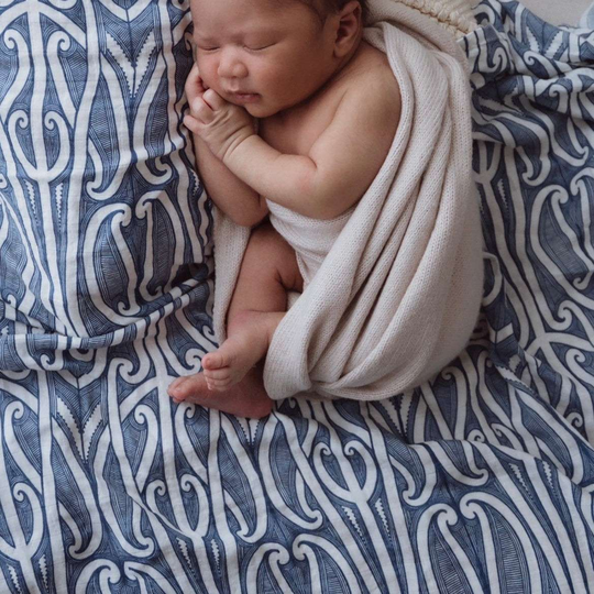 Taurikura Wrap Navy Blue