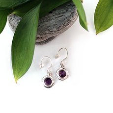 Amethyst Small Dangle Earrings-jewellery-The Vault